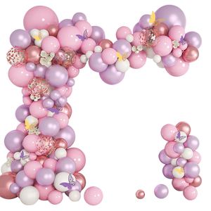 143 pièces rose violet <span class=keywords><strong>papillon</strong></span> ballons guirlande arc Kit violet papier <span class=keywords><strong>papillon</strong></span> ballon guirlande pour fête d'<span class=keywords><strong>anniversaire</strong></span> <span class=keywords><strong>papillon</strong></span> thème - Product Image 6