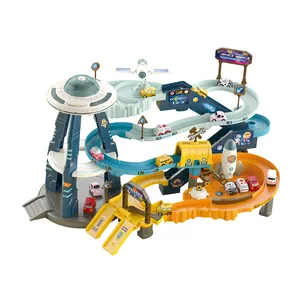 미니 음향 광학 화성 기본 궤도 놀이 세트 장난감 DIY 플라스틱 전기 슬라이드 트랙 장난감