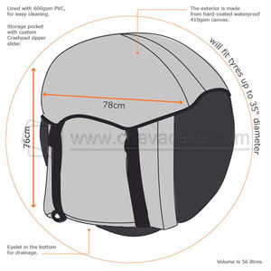 מפעל עמיד 4WD Overlanding בד חילוף צמיג סל תיק 4x4 חילוף גלגל אשפה תיק - Product Image 6