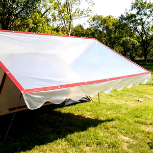 Lona Transparente 100% Poliéster Impermeable y Resistente al Viento <span class=keywords><strong>para</strong></span> Toldo de Patio, Cortina Enrollable de Tela Resistente <span class=keywords><strong>para</strong></span> Acampar al Aire Libre - Product Image 2