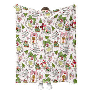 Moq 1 Tùy Chỉnh Mùa Đông Ấm Áp Giáng Sinh Chăn Minky Sherpa Lông Cừu Flannel Chăn Mềm Lông Ném Chăn 50x60 60x80 - Product Image 1