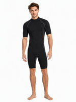 Combinaison de plongée unisexe en néoprène 3 mm pour la pêche sous-marine/dykéation, avec fermeture éclair sur la poitrine, manches courtes, design imperméable