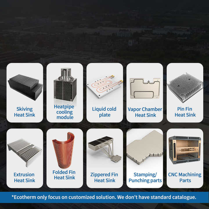 Custom Aluminum Profile Heat Pipe CPU GPU IGBT Solutions