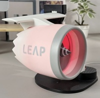 BETTER Moteur d'avion modèle rotatif avec fonction de charge de téléphone sans fil Ornements de bureau