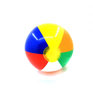 Ballon de plage gonflable en PVC écologique avec logo personnalisé, jouet aquatique, impression de logo possible. - Product Image 4