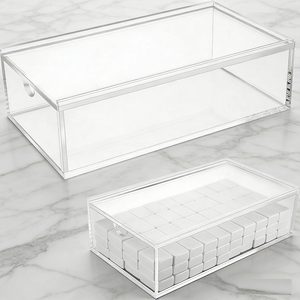 Boîte de rangement transparente et durable en acrylique pour jeux de mahjong à domicile - Product Image 4