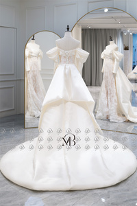 Mily mariée QD06205 sirène dentelle hors épaule manches longues chapelle détachable train <span class=keywords><strong>robe</strong></span> de mariée <span class=keywords><strong>civile</strong></span> pour les femmes - Product Image 2
