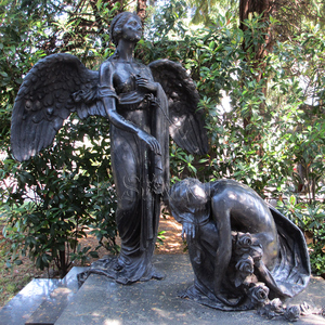 Đồng Thiên Thần Tombstone Tượng Ngoài Trời Trang Trí Kim Loại Thủ Công Mỹ Nghệ Thủ Công Trong Đúc Kỹ Thuật - Product Image 3