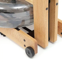Rameur aquatique commercial unisexe à résistance réglable, pliable et détachable, en bois, pour la maison, universel, 1 ensemble