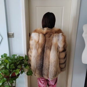 Cappotto Lungo da <span class=keywords><strong>Uomo</strong></span> Personalizzato con Cappuccio e Collo in Vera <span class=keywords><strong>Pelliccia</strong></span> di Volpe Fox 34 - Product Image 3