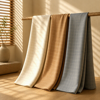 Tissu respirant, doux, respectueux de la peau, teinture réactive, à carreaux, 80% polyester, 20% rayonne, antistatique, anti-boulochage, infroissable
