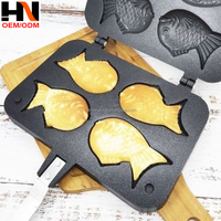Poêle à Taiyaki 2, 3 ou 4 poissons, antiadhésive, pour gaufres, mini-œufs et crêpes, ensemble de cuisson