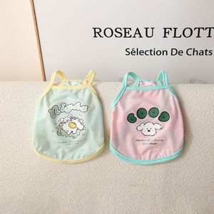 Chaleco con estampado de animales para mascotas, ropa de verano transpirable de seda helada para perros y gatos, rosa, azul, verde, amarillo - Product Image 2