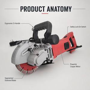 <span class=keywords><strong>Scanalatrice</strong></span> Elettrica Senza Polvere da 6500W <span class=keywords><strong>con</strong></span> Posizionamento Laser, Macchina per Taglio Scanalature Profonde nel Calcestruzzo, Strumento per Scanalature da 52mm in un Solo Passaggio - Product Image 4