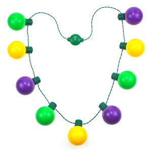 Collier de carnaval lumineux LED coloré clignotant <span class=keywords><strong>avec</strong></span> ampoules LED pour adolescents - Product Image 4