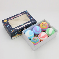 Vente en gros de bombes de bain explosives Black Star Sel de mer propre Boule de bain moussante Utilisation Spa Ensemble cadeau de bombes de bain pétillantes pour l'exportation en vrac