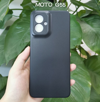 Coque de téléphone portable en TPU souple transparente noire de luxe pour Motorola Moto G35 G55 G85, design de protection intégrale