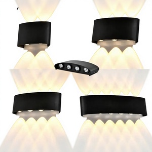 For LED <b>Wall</b> Lamp Minimalist Hotel Living Room Background Modern Waterproof Staircase Hallway Black 2700-8000K - Product Image 3