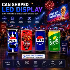 Écran LED géant en forme de canette |   360 °   Écran publicitaire numérique avec refroidisseur en option, affichage publicitaire P1.25-P2.5 pour les boissons - Product Image 5