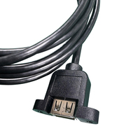 Cable de extensión hembra de cabezal de panel frontal USB 2,0 de fábrica de Utech 1,5 M con tornillo de montaje en panel