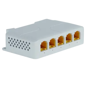 Extensor POE de 5 puertos 10/100Mbps 1 a 3 repetidor de conmutador de red con IEEE802.3af at BT Plug & Play para conmutador PoE NVR Cámara IP AP
