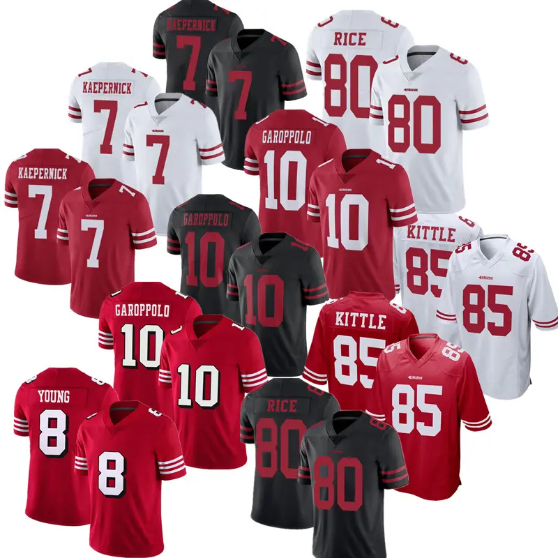 Équipes de football américain pour hommes femmes enfants chemises personnalisées brodées XXL 3XL 4XL Nfll Sf 49e Jerseys