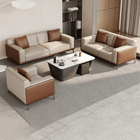 Canapé moderne deux places en cuir PU, design contrastant élégant, pieds en métal robustes, idéal pour appartement, hôtel, salon - Vente flash