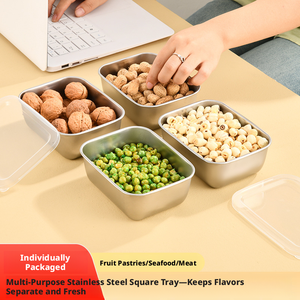 Leakproof Stainless Steel Food <b>Storage</b> Set – Stackable & Reusable Containers with Airtight Lids – Perfect for <b>Camping</b>, Picnics, - Product Image 5