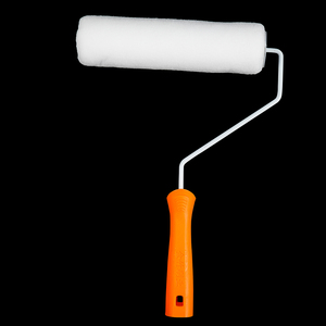 Brosse à rouleau en laine blanche pure de 9 pouces de haute qualité, équipée d'un nouveau type de manche en plastique PP qui peut être personnalisé en couleur - Product Image 6