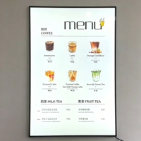 Cadre d'affichage publicitaire pour affiche de film, boîte à lumière ultra-mince en verre LED, étanche IP54, mural, avec commande tactile, rétroéclairé pour entreprises