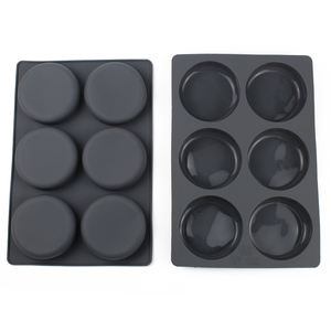 GreenEarth Moules en silicone à 6 cavités Moule à disque de 4 pouces Jetable pour muffins de Noël Custard Tart Résine Dessous de verre Usage cuisine - Product Image 3