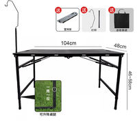 Mesa Plegable Táctica para Exteriores, de Acero al Carbono, Ligera, Portátil, Resistente al Óxido, Impermeable y Duradera, Recién Lanzada