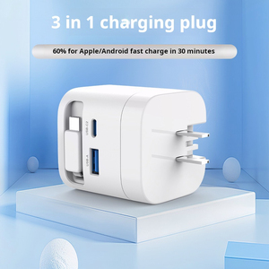 65W充電器ブロック格納式Cケーブルデュアルポート旅行GAN充電器PD PPS高速折りたたみ式壁充電器 - Product Image 6