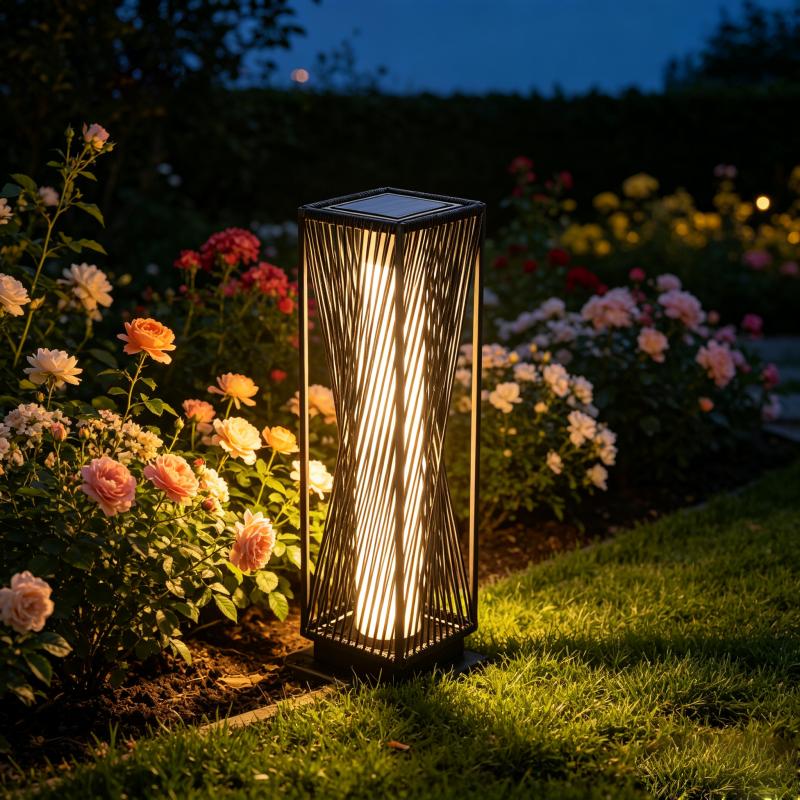 Solar Outdoor Ambient Decorative Landscape Light Rattan Weave Warm White Light Suitable for Outdoor Garden Decoration