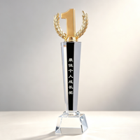 Trophée en cristal gravé avec design personnalisé pour cérémonie de remise de prix, reconnaissance d'entreprise, compétition sportive, cadeau pour les réalisations