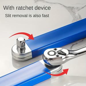 15-Inch Stalen Multifunctionele Moersleutelset Met Hendelhendel Offset Verlengcontactdoos Ratel Autoreparatiegereedschap En Metrische Adapterstang - Product Image 5