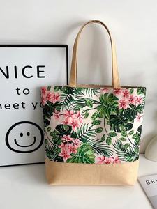 Sac de voyage en coton durable de haute qualité 2026, fourre-tout réutilisable avec imprimé animalier de basket-ball pour femme - Product Image 2