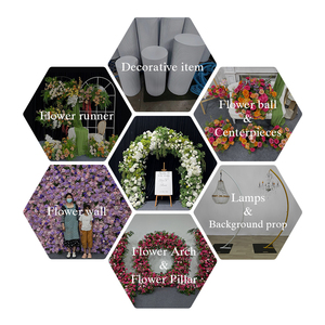 Arco Floral Colgante de Seda Verde Blanco Fresco, Decoración Realista y Moderna para Jardín, Bodas y Duchas Nupciales - Product Image 5
