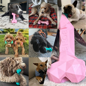 Juguete Masticable para Perros de Goma Natural con Forma de Hueso de Diamante, con Función de Dispensador de Comida, Sabor <span class=keywords><strong>Vallina</strong></span>, para Uso en Interiores, Todos los Tamaños - Product Image 3