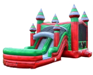 Nửa Đêm Hai Làn Đường Thương Mại PVC Inflatable Bouncer Trượt <span class=keywords><strong>Combo</strong></span> Jumper Lâu Đài Nhà Bị Trả Lại Bên Blower Phụ Kiện Biển - Product Image 2
