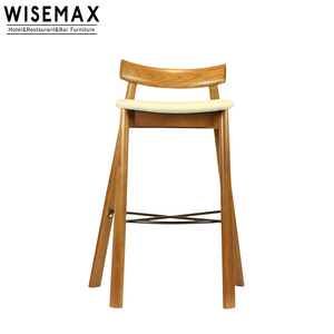WISEMAX FURNITURE Meubles <span class=keywords><strong>de</strong></span> <span class=keywords><strong>bar</strong></span> modernes, meubles <span class=keywords><strong>de</strong></span> salle à manger, cuisine, <span class=keywords><strong>tabouret</strong></span> <span class=keywords><strong>de</strong></span> <span class=keywords><strong>bar</strong></span> en bois et tissu avec dossier pour restaurant - Product Image 5