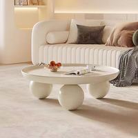 Table basse nordique moderne crème, durable, écologique, style simple et luxueux, panneau pour petit appartement, matériau de revêtement, Internet