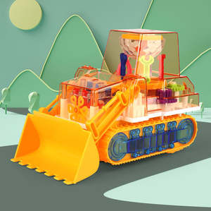 Transparent Gear Bulldozer Electric Children Education <strong>Simulation</strong> <strong>Model</strong> <strong>Engineering</strong> Car Lighting Music Toys - Product Image 4