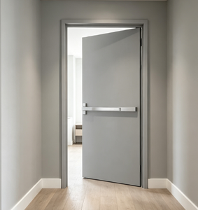 Porte intérieure minimaliste en aluminium Qifan avec isolation phonique pour salle de bain, design à ouverture latérale, surface finie - Product Image 4