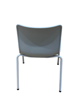 Chaises d'école empilables en PP écologique bleues pour la salle de classe