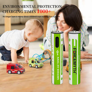 Hoge capaciteit aaa oplaadbare Li-ion batterij 1.5V USB Type-C 600mWh 1000mWh worden gebruikt voor speelgoed LED-lampen OEM ODM - Product Image 2