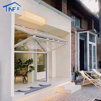 Fenêtres de bar de cuisine pliantes en aluminium au design moderne, filet d'écran en fibre de verre insonorisé pour hôtels, cadre en alliage
