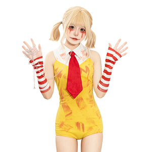 Disfraz de personaje de payaso amarillo sexy para mujer para juego de rol de Halloween; Espectáculo de escenario de actuación mágica en estilo de película de TV - Product Image 4