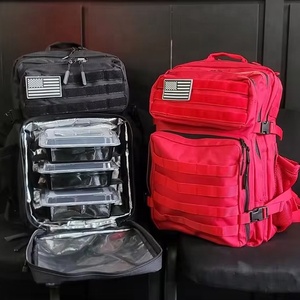 Bolsa de Viaje Impermeable con Logotipo Personalizado para Preparación de Comidas, Negra, 45L, Bolsa Táctica para el Gimnasio, Mochila para el Almuerzo para Hombres - Product Image 3