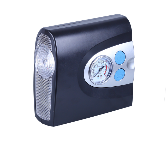 11937 12V tire inflator with emergency light